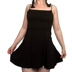 Kimchi Blue Urban Outfitters Black Square Neckline Medium Mini Dress Back Cutout